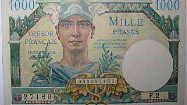 1000 francs Trésor Français type 1947