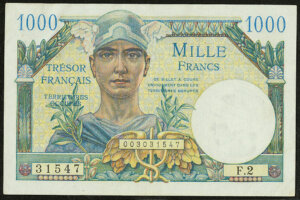 1000 francs Trésor Français type 1947