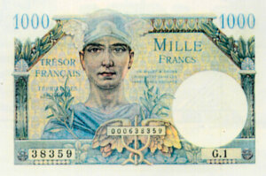 1000 francs Trésor Français type 1947