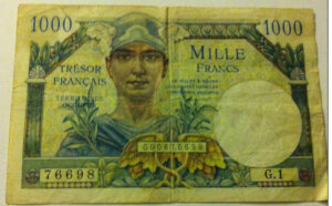 1000 francs Trésor Français type 1947