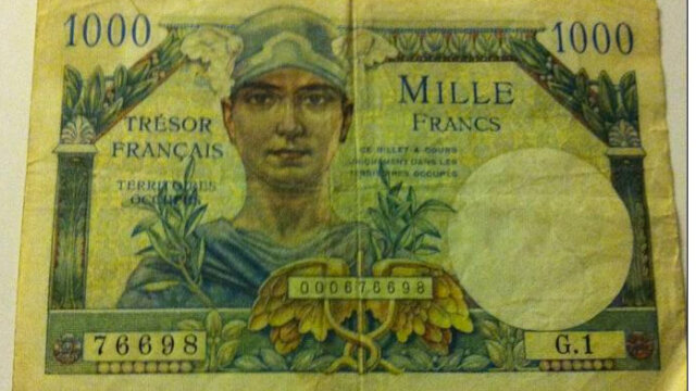 1000 francs Trésor Français type 1947