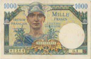 1000 francs Trésor Français type 1947