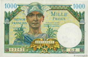 1000 francs Trésor Français type 1947