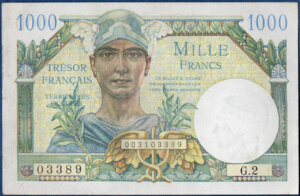 1000 francs Trésor Français type 1947