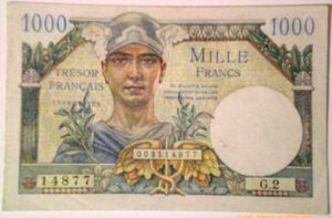 1000 francs Trésor Français type 1947