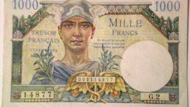 1000 francs Trésor Français type 1947