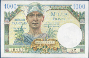 1000 francs Trésor Français type 1947