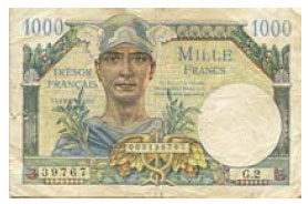 1000 francs Trésor Français type 1947