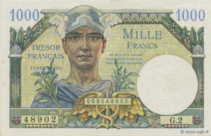 1000 francs Trésor Français type 1947