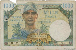 1000 francs Trésor Français type 1947