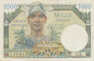 1000 francs Trésor Français type 1947