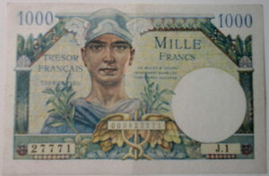 1000 francs Trésor Français type 1947