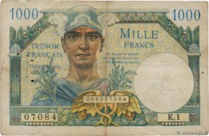 1000 francs Trésor Français type 1947