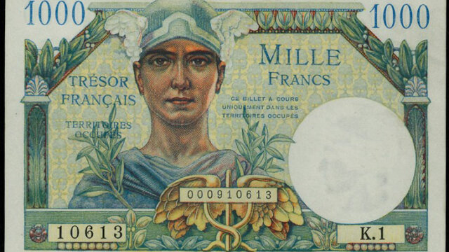 1000 francs Trésor Français type 1947