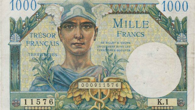 1000 francs Trésor Français type 1947