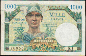 1000 francs Trésor Français type 1947