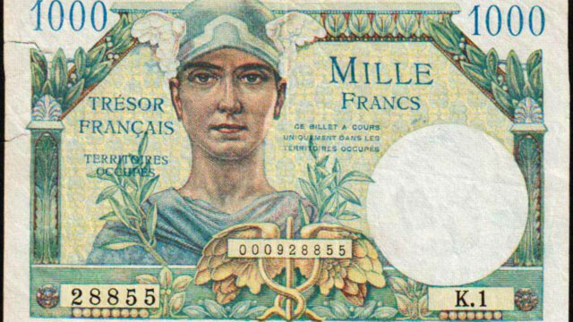 1000 francs Trésor Français type 1947