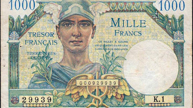 1000 francs Trésor Français type 1947