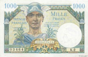 1000 francs Trésor Français type 1947