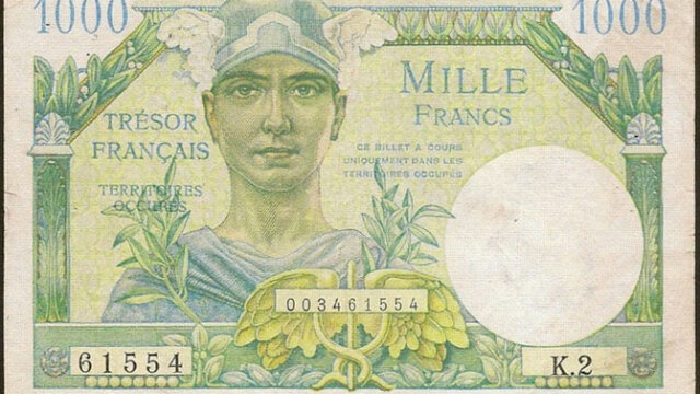 1000 francs Trésor Français type 1947