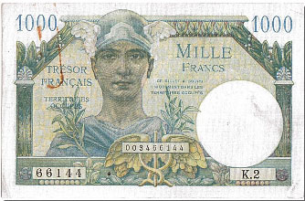 1000 francs Trésor Français type 1947