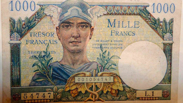 1000 francs Trésor Français type 1947