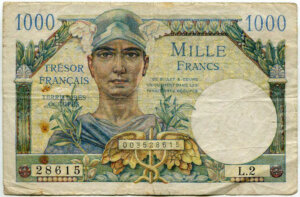 1000 francs Trésor Français type 1947