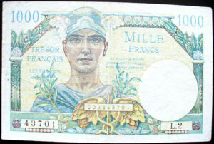 1000 francs Trésor Français type 1947