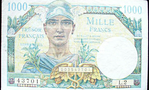 1000 francs Trésor Français type 1947