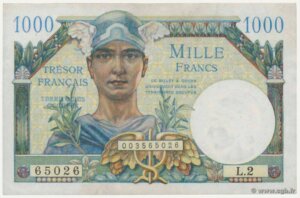 1000 francs Trésor Français type 1947