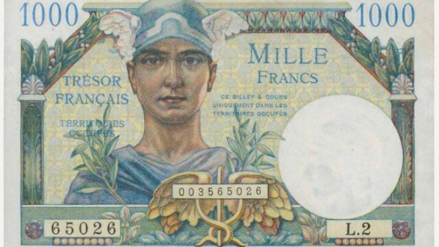 1000 francs Trésor Français type 1947