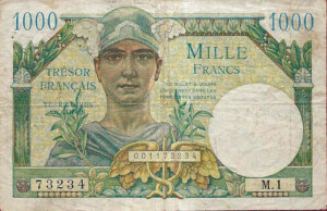 1000 francs Trésor Français type 1947