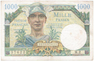 1000 francs Trésor Français type 1947