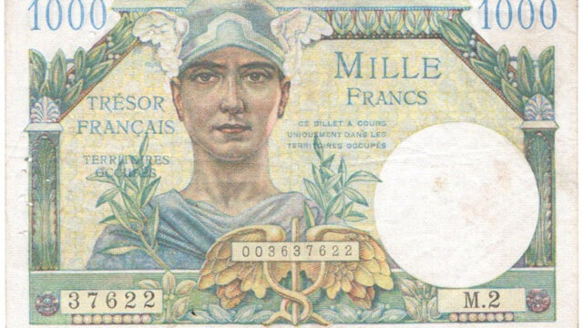 1000 francs Trésor Français type 1947