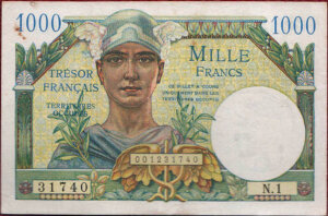 1000 francs Trésor Français type 1947