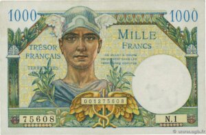 1000 francs Trésor Français type 1947