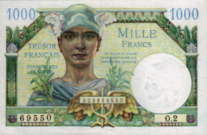 1000 francs Trésor Français type 1947