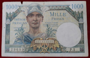 1000 francs Trésor Français type 1947