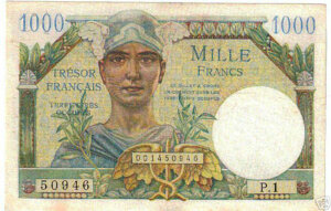 1000 francs Trésor Français type 1947