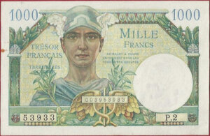 1000 francs Trésor Français type 1947