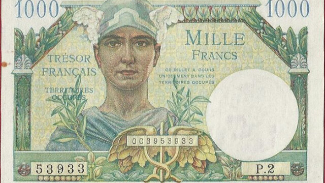 1000 francs Trésor Français type 1947