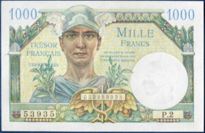 1000 francs Trésor Français type 1947