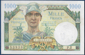 1000 francs Trésor Français type 1947