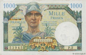 1000 francs Trésor Français type 1947