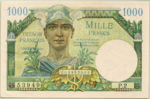 1000 francs Trésor Français type 1947