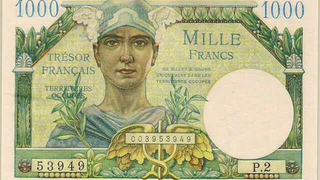 1000 francs Trésor Français type 1947