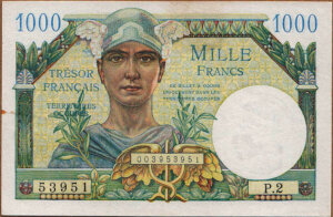 1000 francs Trésor Français type 1947