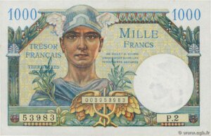 1000 francs Trésor Français type 1947