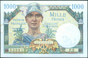 1000 francs Trésor Français type 1947