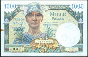 1000 francs Trésor Français type 1947